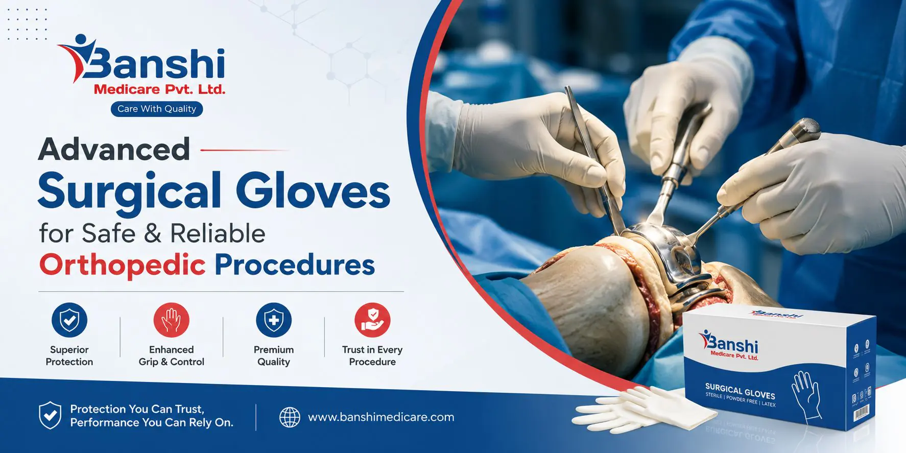 Advanced Surgical Gloves for Safe & Reliable Orthopedic Procedures